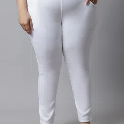 TAG 7 PLUS Women Plus Size  Solid Ankle Length Leggings image 1