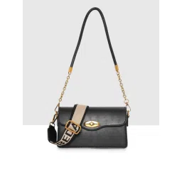 ESBEDA Women Black Twist Satchel Sling Bag image 3