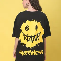 DOOR74 Graphic Printed Drop-Shoulder Sleeves Cotton Loose T-shirt image 5