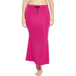 Secrets By Zerokaata Women Solid Mermaid Fit Saree Petticoat - Pink-picture-2