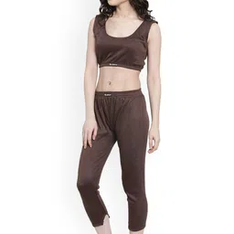 UZARUS Sleeveless Cotton Crop Top & Capri image 4