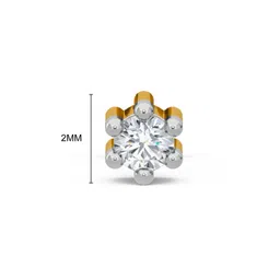 kisna Real Gold & Diamond Nose Pin for Women image 3