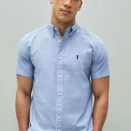 NEXT Pure Cotton Button-Down Collar Casual Shirt-image-68