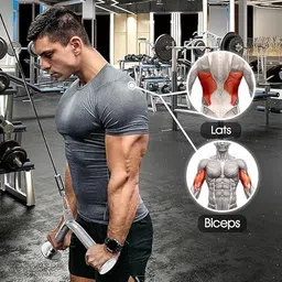 Bro Action Tricep V Handle for Cable Machine – Heavy Duty Steel V Bar Attachment for LAT Pulldown, Tricep Pushdown, Bicep & Back Workouts – Gym Cable Attachment for Home & Commercial Gym image 5