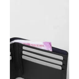 DailyObjects Black Leather Slim Classic Billfold Wallet (M) image 5