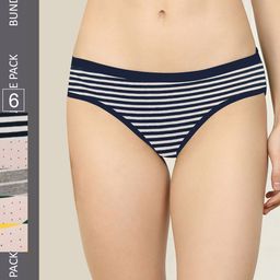 AROUSY Pack of 6 Pure Cotton Hipster Briefs M_3LZR-3WDOT_S-picture-41