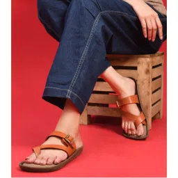 SHUZ TOUCH Women Tan Slip On Sandals-picture-16