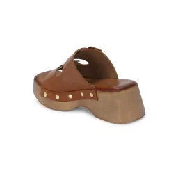 Delize Women Tan Wedges Sandals image 3