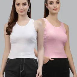 Friskers Pack of 2 Sleeveless Cotton Tank Top-picture-40