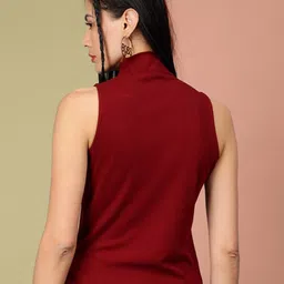 Mad Over Print High Neck Fitted Top image 2