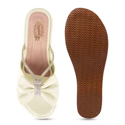 Shoetopia Girls Party Wedge Peep Toes with Tassels image 5