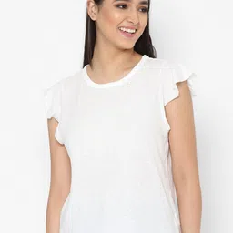 AMERICAN EAGLE OUTFITTERS Women White Short Sleeve T-shirt-image-44