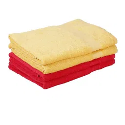 kopa BIANCA Set Of 4 Pink & Yellow Solid 380 GSM Pure Cotton Terry Bath Towels image 3