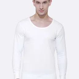 BODYCARE INSIDER Men Solid Round Neck Full Sleeves Cotton Thermal Top-image-0