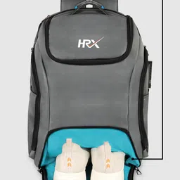 HRX by Hrithik Roshan Grey Unisex Anti-Theft Backpack with Shoe Pocket image 4