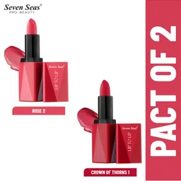 Seven Seas Set of 2 Lip To Lip Matte Lipstick - Rose2-303 & Crown Of Thorns 304-picture-23