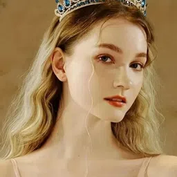 SYGA Embellished Crystal & Rhinestone Studded Crown Tiara image 4