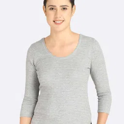 BODYCARE INSIDER Women Grey Cotton Anti-Bacterial Thermal Tops-image-96