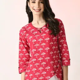 Myshka Conversational Printed Cotton Regular Top-picture-27