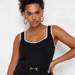 Trendyol Ribbed Shoulder Straps Tank Longline Top-picture-37