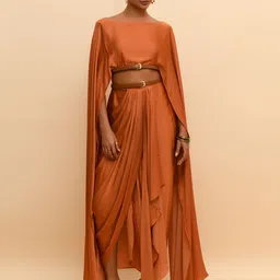 R.Y by Rishi and Vibhuti Cape Sleeve Maxi Crop Top-picture-18
