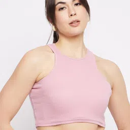 Mayra Round Neck Sleeveless Opaque Crop Top-picture-35