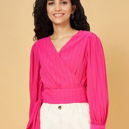 Honey by Pantaloons Striped Wrap Crop Top-picture-43