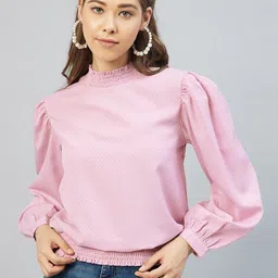 Marie Claire Pink Crepe Regular Top-picture-20