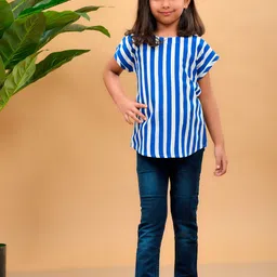 misbis Navy Blue Striped Top-picture-10