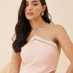 RARE Halter Neck Crepe Top image 1