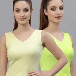 Friskers Pack of 2 V-Neck Cotton Fitted Tops-picture-18