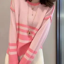 StyleCast Pink Teen Girls Horizontal Striped Top-image-43