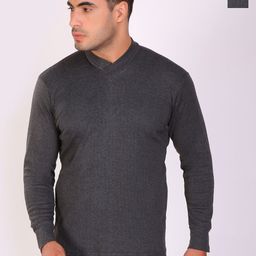 T.T. Pack Of 2 Anthra Slim Fit V-Neck Thermal Top-picture-39