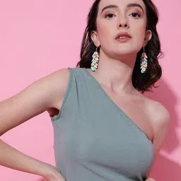 Stylecast X Kotty One Shoulder Fitted Crop Top-image-31