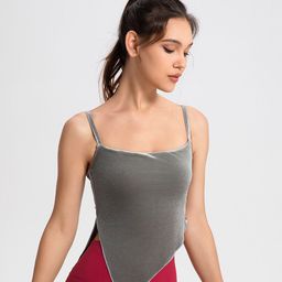 JC Collection Shoulder Straps Sports Fitted Crop Top-picture-33