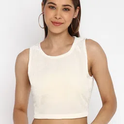 Mayra White Velvet Crop Top-image-51