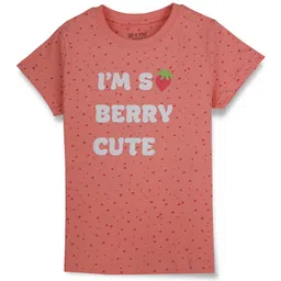 Gini and Jony Girls Typography Printed Round Neck T-shirt image 1