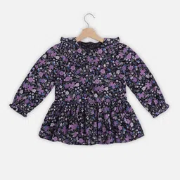 Allen Solly Junior Girls Floral Print Cotton Peplum Top-image-34