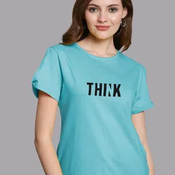 FBAR Typography Printed Slit Sleeves Pure Cotton Regular Top-picture-22