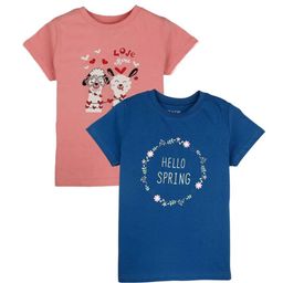 Gini and Jony Girls Pack Of 2 Graphic Printed Round Neck Cotton T-Shirt-picture-20