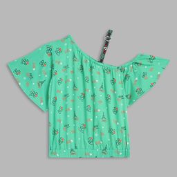 ELLE Kids Girls Green Floral Print Top-picture-33