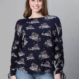 Oxolloxo Printed Boat Neck Top-picture-14