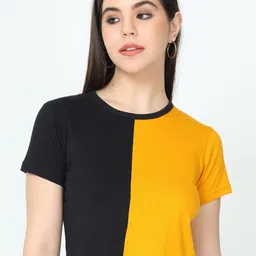 Fleximaa Colourblocked Pure Cotton Crop Top-picture-37