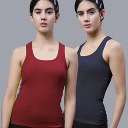 FBAR Pack of 2 Scoop Neck Bio Wash Skin Friendly Cotton Sports Tank Top-picture-4