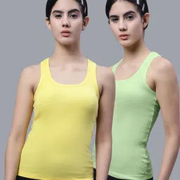 FBAR Pack of 2 Scoop Neck Bio Wash Skin Friendly Cotton Sports Tank Top-picture-17