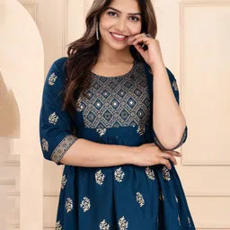 BAESD Ethnic Motifs Printed Styled Back Knitted Top-image-79