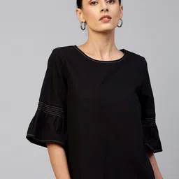 Chemistry Black Bell Sleeves Denim Top-picture-25