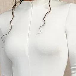 LULU & SKY Mock Collar Long Sleeves Bodysuit image 2