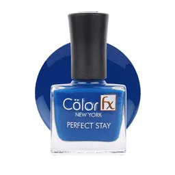 Color Fx Set Of 2 Perfect Stay Nail Enamel 9ml Each - Blue 130  & Top Coat 151 image 2