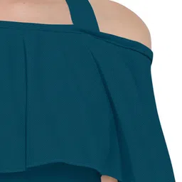 SANJANA  SILK Cape Sleeves Crop Top image 2